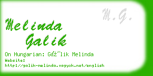 melinda galik business card